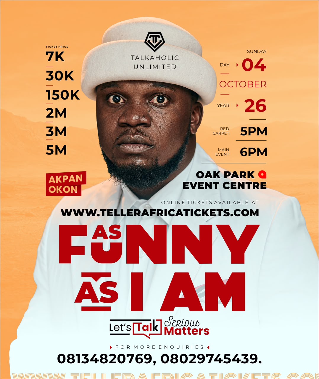 AKPAN OKON - AS FUNNY AS I AM - LETS TALK SERIOUS MATTERS